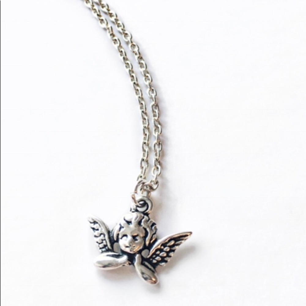 super cute COVID FUNDRAISER angel necklace